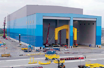 KIESS - Strahlhalle für Offshore Fundamente