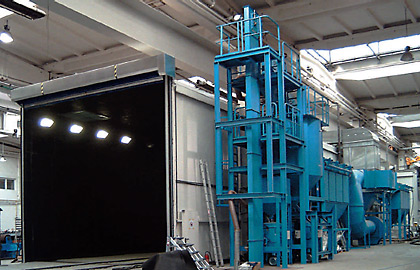 KIESS Strahlhalle für Windkrafttürme